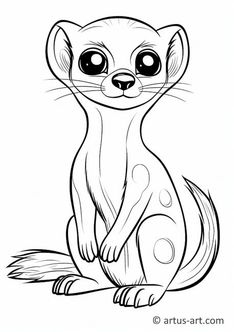 Cute Mongoose Coloring Page For Kids